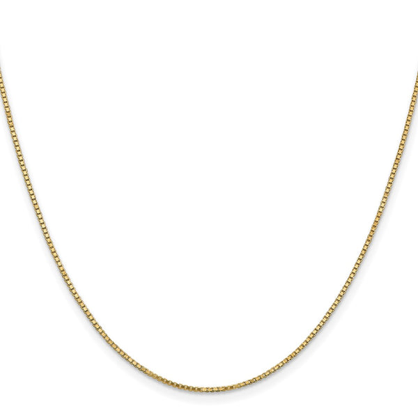10KT Yellow Gold 18-inch 1.1MM Lobster Clasp Box Chain