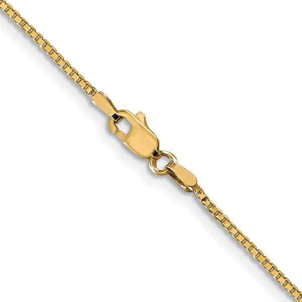 10KT Yellow Gold 18-inch 1.1MM Lobster Clasp Box Chain