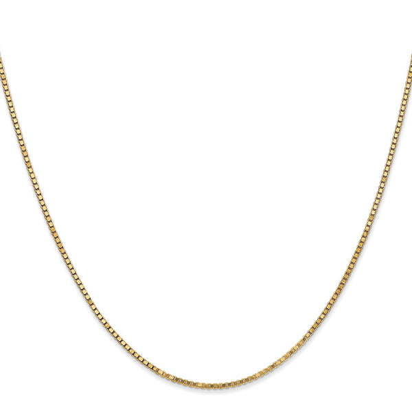 10KT Yellow Gold 16-inch 1.3MM Lobster Clasp Box Chain