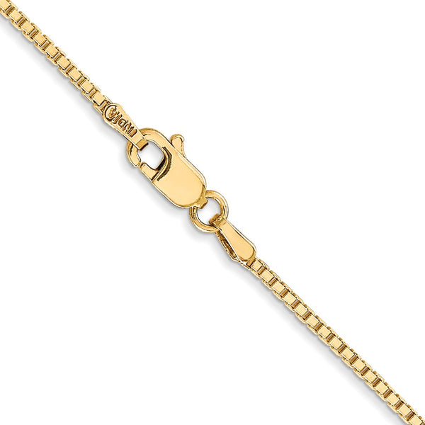 10KT Yellow Gold 16-inch 1.3MM Lobster Clasp Box Chain