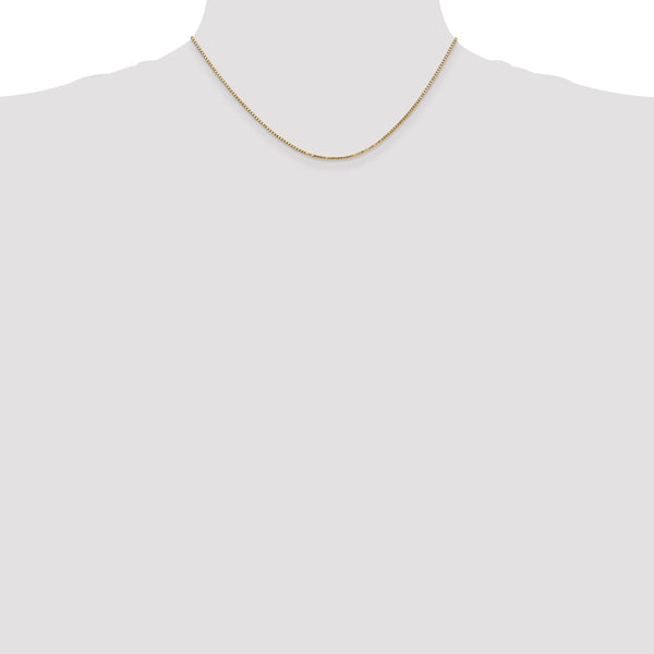10KT Yellow Gold 16-inch 1.3MM Lobster Clasp Box Chain