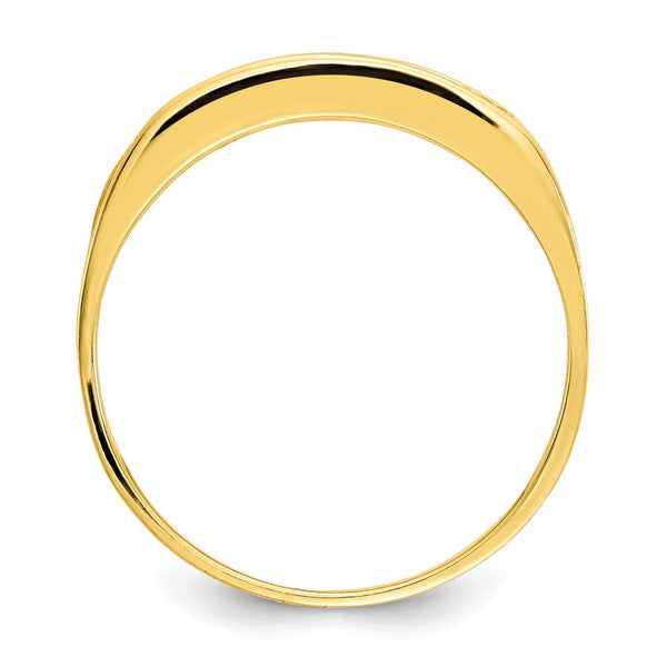 10KT Yellow Gold Cubic Zirconia Childrens Ring. Size 3