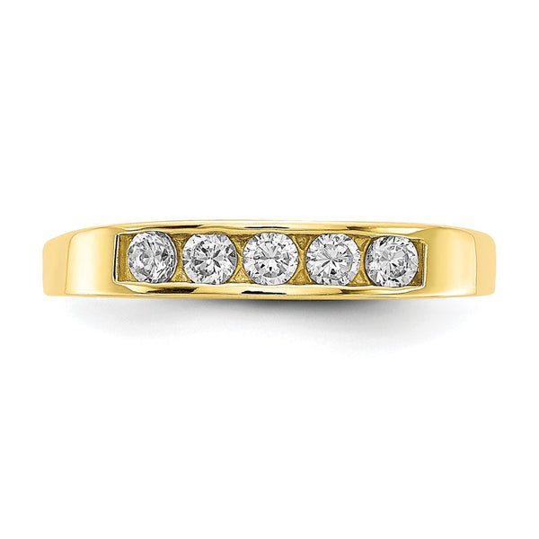 10KT Yellow Gold Cubic Zirconia Childrens Ring. Size 3