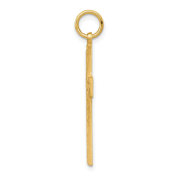 10KT Yellow Gold 32X16MM Cross Pendant. Chain Not Included