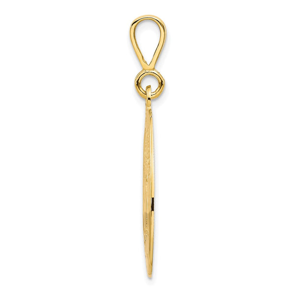 10KT Yellow Gold 35X16MM St Christopher Medal Pendant. Chain Not Included