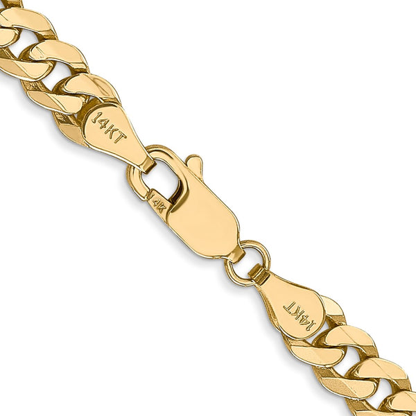 10KT Yellow Gold 20-inch 5.75MM Flat Beveled Curb Chain