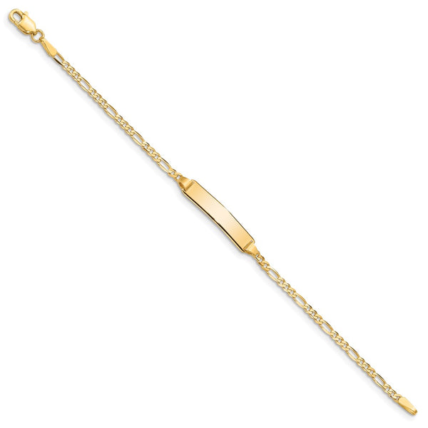 10KT Yellow Gold 5.5-inch 5MM Childrens Figaro ID Bracelet