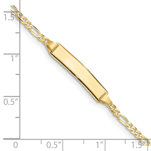 10KT Yellow Gold 5.5-inch 5MM Childrens Figaro ID Bracelet