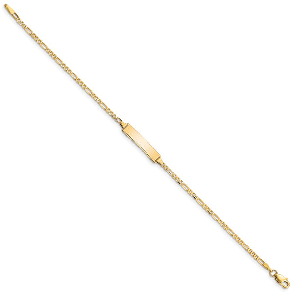 10KT Yellow Gold 7-inch 5MM ID Figaro Bracelet