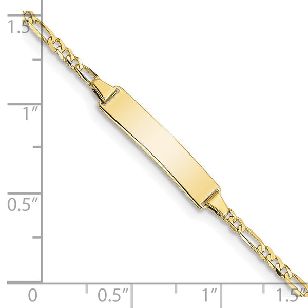 10KT Yellow Gold 7-inch 5MM ID Figaro Bracelet