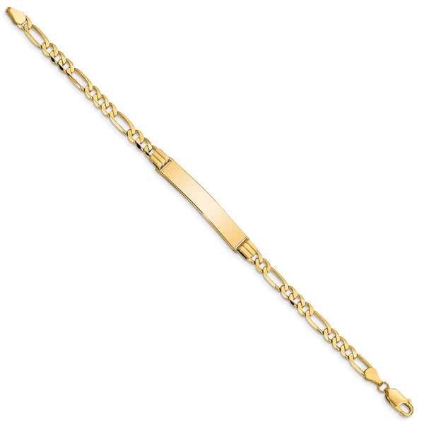 10KT Yellow Gold 8-inch 6.56MM ID Figaro Bracelet