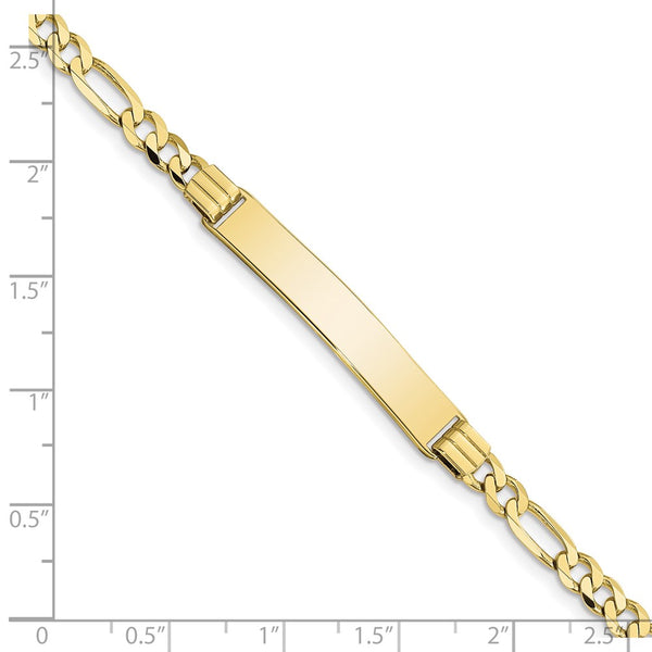 10KT Yellow Gold 8-inch 6.56MM ID Figaro Bracelet