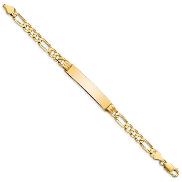 10KT Yellow Gold 8-inch 7.5MM ID Figaro Bracelet