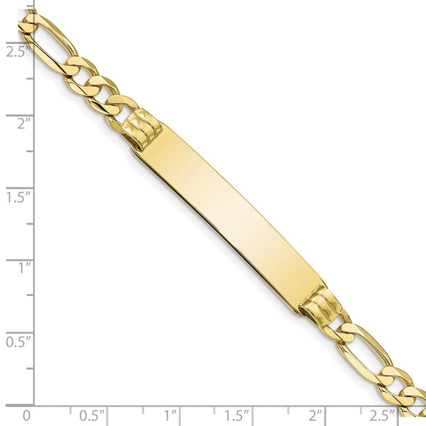 10KT Yellow Gold 8-inch 7.5MM ID Figaro Bracelet