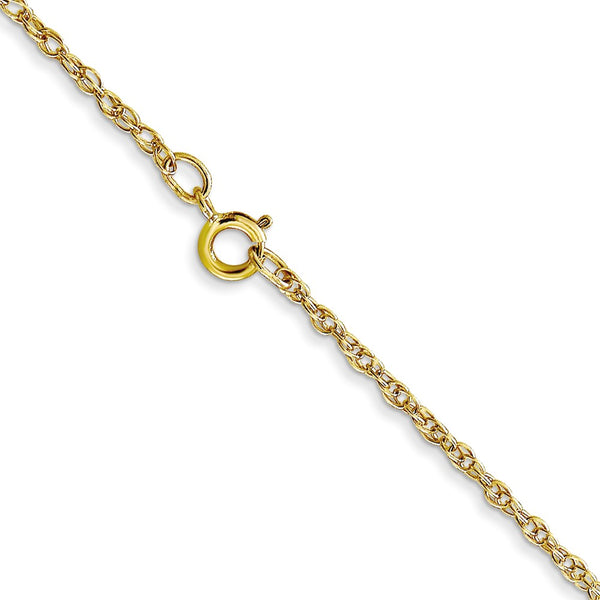 10KT Yellow Gold 24-inch 1.15MM Cable Rope Pendant Chain