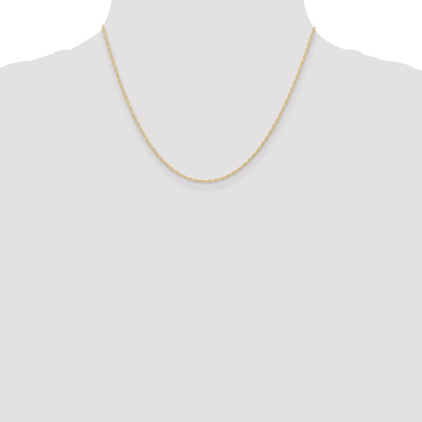 10KT Yellow Gold 18-inch 1.15MM Cable Rope Pendant Chain