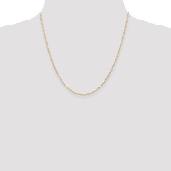 10KT Yellow Gold 20-inch 1.15MM Cable Rope Pendant Chain