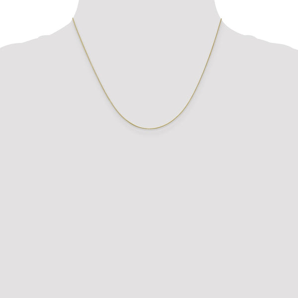 10KT Yellow Gold 18-inch 0.5MM Box Pendant Chain