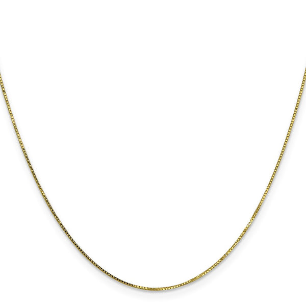 10KT Yellow Gold 18-inch 0.7MM Box Pendant Chain