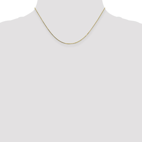 10KT Yellow Gold 16-inch 0.7MM Box Pendant Chain