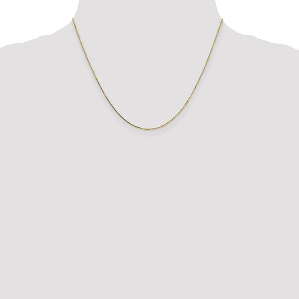 10KT Yellow Gold 18-inch 0.7MM Box Pendant Chain