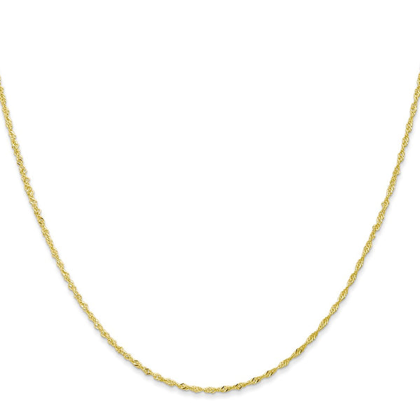 10KT Yellow Gold 14-inch 1.1MM Childrens Singapore Chain