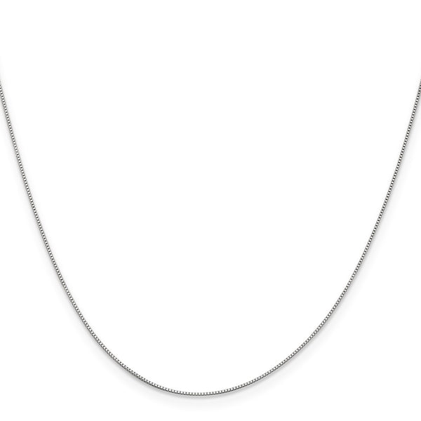 10KT White Gold 18-inch 0.5MM Box Pendant Chain