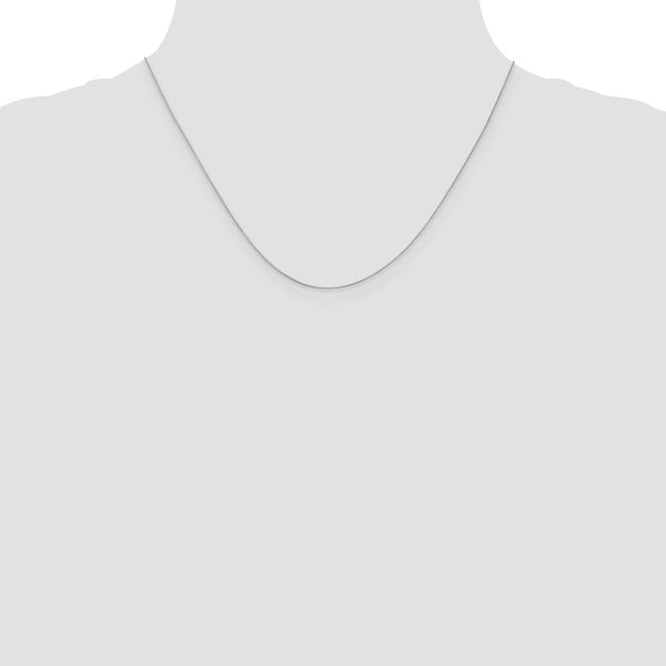 10KT White Gold 18-inch 0.5MM Box Pendant Chain