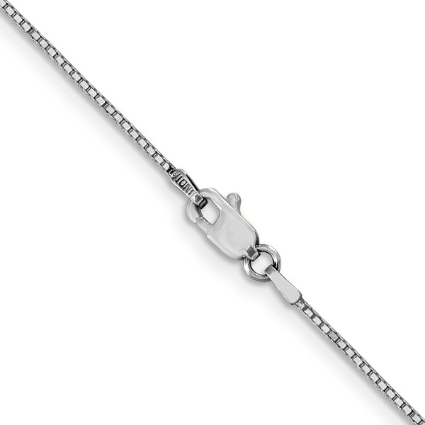 10KT White Gold 16-inch 0.9MM Lobster Clasp Box Chain