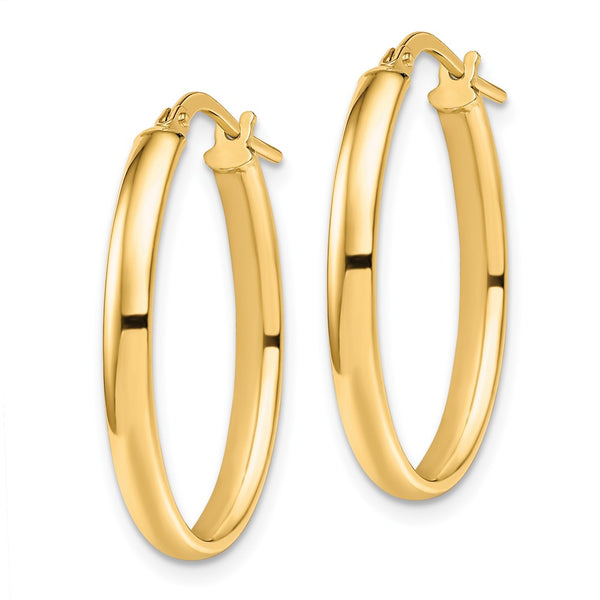 10KT Yellow Gold 26X7MM Hoop Earrings