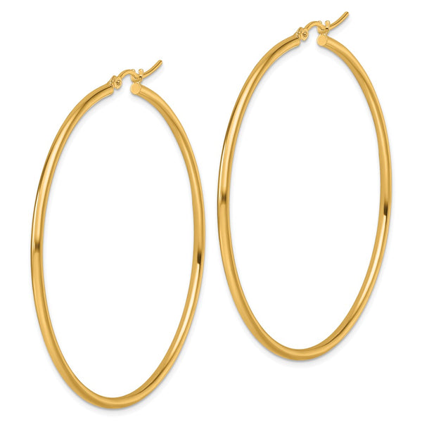 10KT Yellow Gold Hinged Hoop Earrings