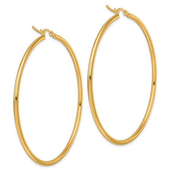 10KT Yellow Gold Hinged Hoop Earrings