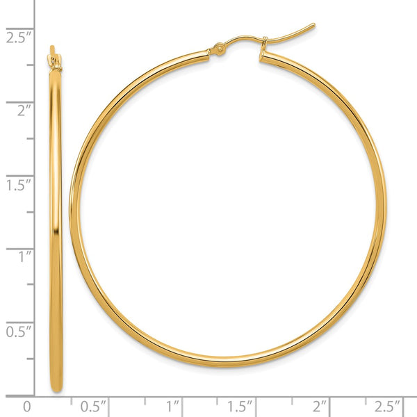 10KT Yellow Gold Hinged Hoop Earrings