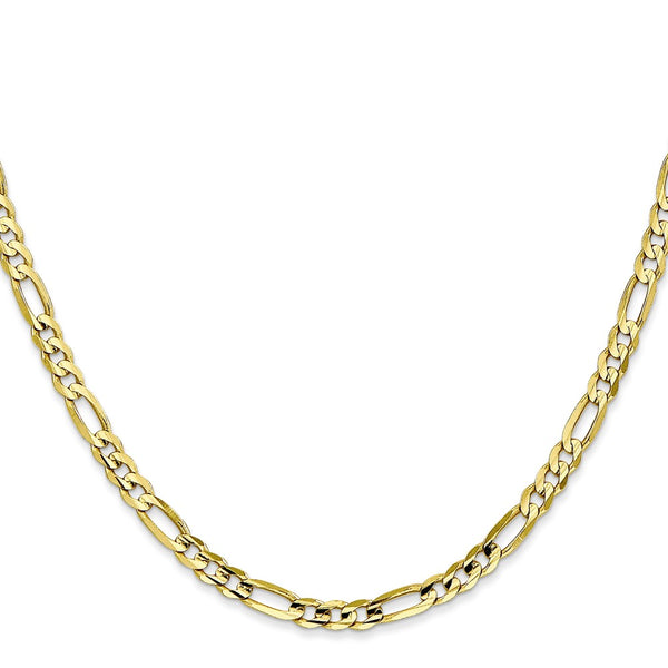 10KT Yellow Gold 24-inch 4MM Lobster Clasp Figaro Chain