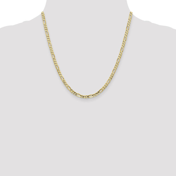 10KT Yellow Gold 20-inch 4MM Lobster Clasp Figaro Chain