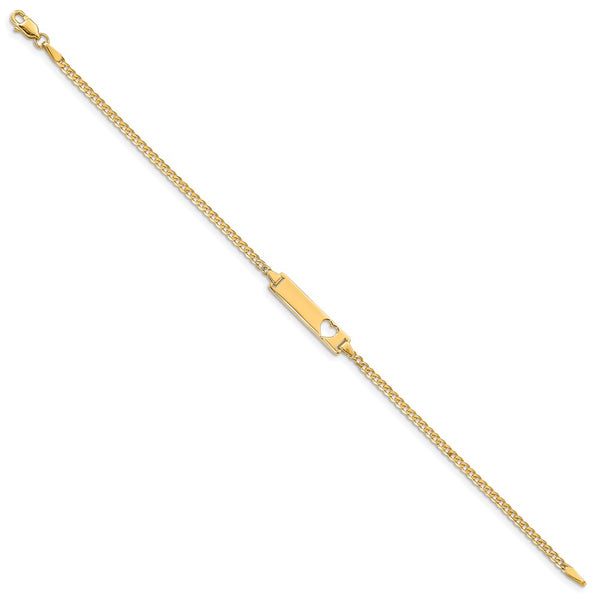 10KT Yellow Gold 7-inch 5.01MM Flat Curb ID Bracelet