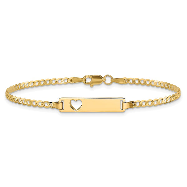 10KT Yellow Gold 7-inch 5.01MM Flat Curb ID Bracelet