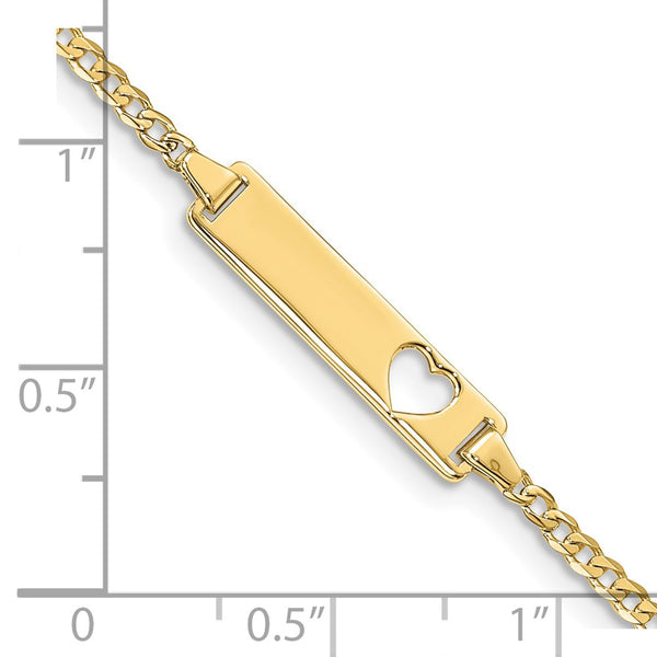 10KT Yellow Gold 7-inch 5.01MM Flat Curb ID Bracelet