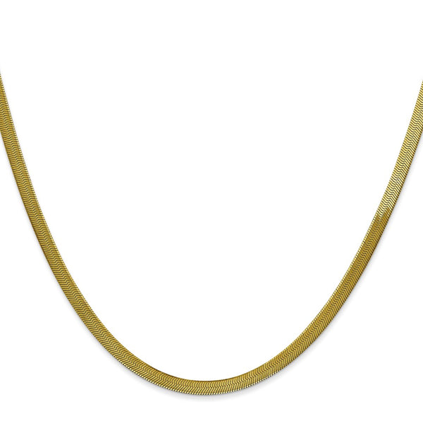 10KT Yellow Gold 18-inch 3MM Herringbone Chain