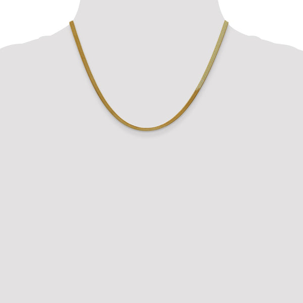 10KT Yellow Gold 18-inch 3MM Herringbone Chain