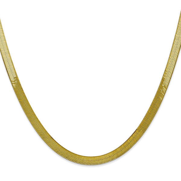 10KT Yellow Gold 18-inch 5MM Herringbone Chain