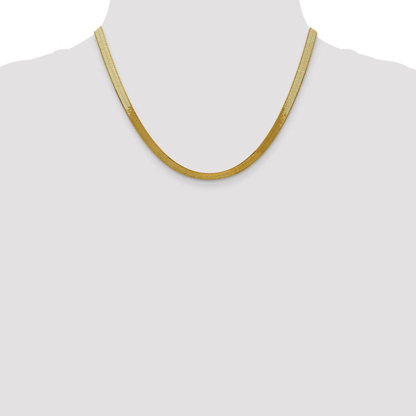 10KT Yellow Gold 18-inch 5MM Herringbone Chain