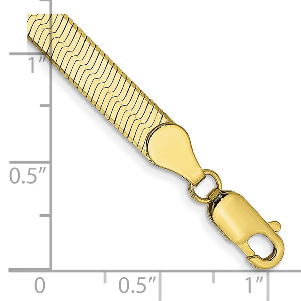 10KT Yellow Gold 7-inch 5MM Herringbone Bracelet