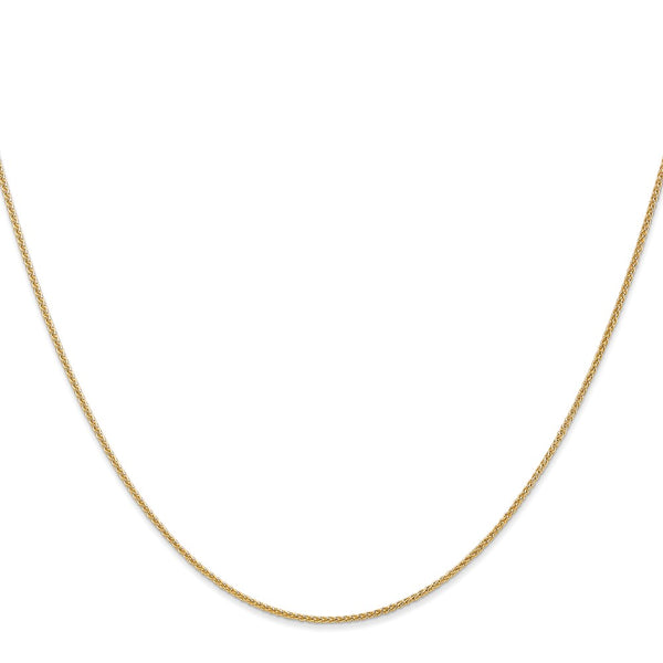 10KT Yellow Gold 16-inch 1MM Lobster Clasp Diamond-cut Spiga Link Chain