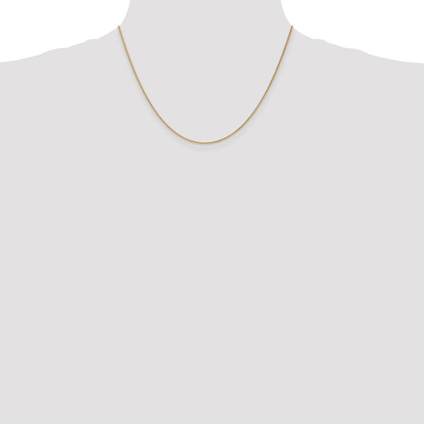10KT Yellow Gold 18-inch 1MM Lobster Clasp Spiga Link Chain
