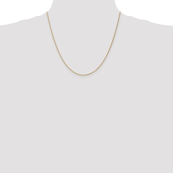 10KT Yellow Gold 20-inch 1MM Lobster Clasp Spiga Link Chain