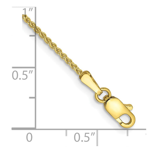 10KT Yellow Gold 7-inch 1.25MM Spiga Link Bracelet