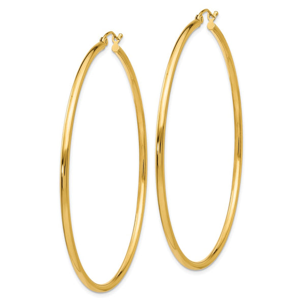 10KT Yellow Gold 55X2MM Hoop Earrings