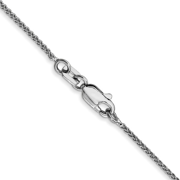10KT White Gold 18-inch 1MM Spiga Link Pendant Chain