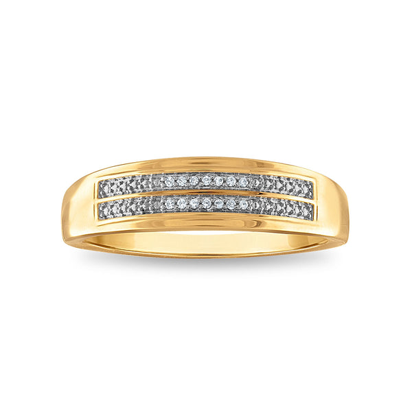1/5 CTW Natural Diamond Halo Wedding Trio Set in 10KT Yellow Gold